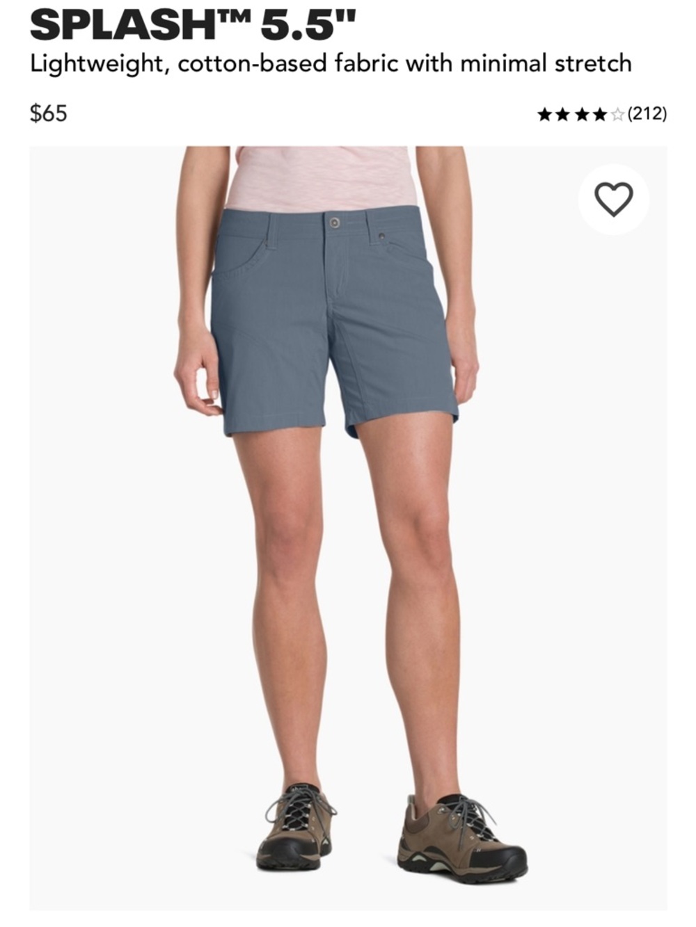 Kuhl Splash 5.5" Women's Bermudas in Slate Blue